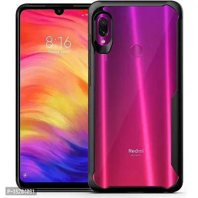 Mezmo Shockproof Crystal Clear Eagle Back Cover With 360 Protection for Redmi Note 7 Pro - Black