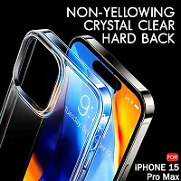 Mezmo Ultra-Hybrid Clear| Shockproof Design | Camera Protection Bump | Soft Back | Bumper Case Cover for iPhone 15 Pro Max-thumb1