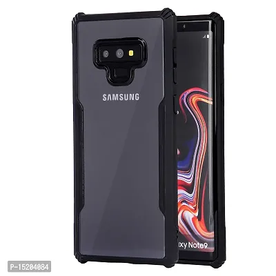 Mezmo Shockproof Crystal Clear Eagle Back Cover With 360 Protection for Samsung Note 9 - Black-thumb0
