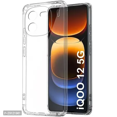 Mezmo Ultra-Hybrid Clear| Shockproof Design | Camera Protection Bump | Soft Back | Bumper Case Cover for IQOO 12 5G