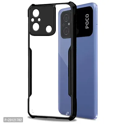 Mezmo Shock Proof Eagle Back Cover for POCO C55 - Black