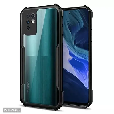 Mezmo Shockproof Crystal Clear Eagle Back Cover With 360 Protection for Infinix Note 10 - Black