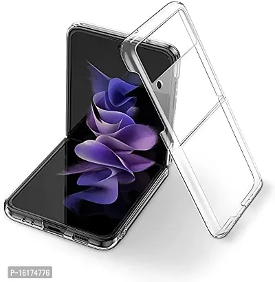 Shockproof Crystal Clear Transparent Back Cover for Samsung Z Flip 3-thumb0
