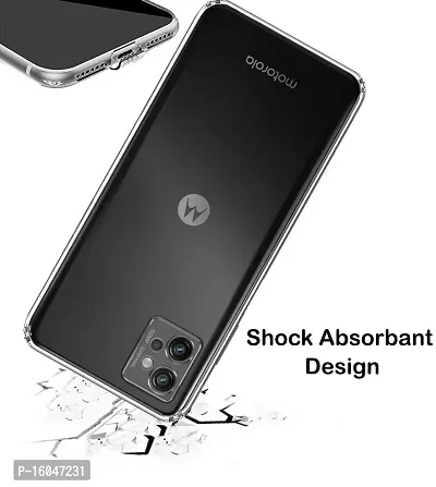 Mezmo Shockproof Crystal Clear Transparent Back Cover for Moto G32-thumb2