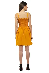 SNEHPRABHA Western Dresses for Women |A-Line Knee-Length Dress |Stylish Tops|Western Tops for Girls Tops for Women (Small, Mustard)-thumb3