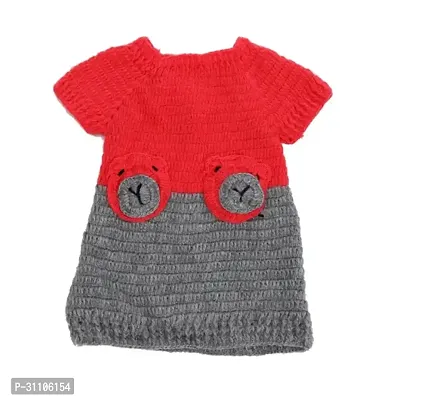 Fabulous Red Wool Printed Sweaters For Girls-thumb0