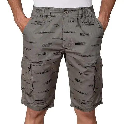 VAYOO Cargo Shorts, Pocket Short, Half Elastic Shorts, Scratch Print Shorts, Cammo Print Short, Fancy Colors, Shorts for Summer, Color Shorts, Shorts for Men, Button Pocket Shorts, Polo Shorts