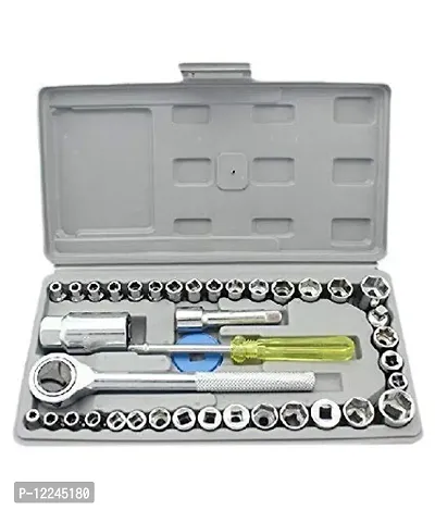 Wrench Tool Kit and Screwdriver and Socket Set 40 in 1 Screw Driver Set Automobile Motorcycle Tool Box Set Hardware Auto Car Repair Wrenches Set for Home Use