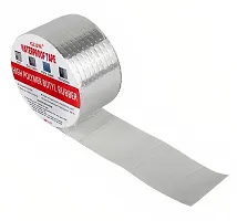 Leakage Repair Waterproof Tape for Pipe Leakage Roof Water Leakage Solution Aluminium Foil Tape Waterproof Adhesive Tape Sealing Butyl Rubber Tape for Surface Crack, Pipe  (Silver Colours}-thumb1