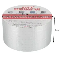 Leakage Repair Waterproof Tape for Pipe Leakage Roof Water Leakage Solution Aluminium Foil Tape Waterproof Adhesive Tape Sealing Butyl Rubber Tape for Surface Crack, Pipe  (Silver Colours}-thumb2