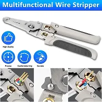 6 In 1 Multifunction Electrician Wire Plier Tool, Electrical Wire Strippers Wire Splitting Pliers, Stainless Steel Electrical Stripping Tool, Cable Stripping Cutting and Crimping-thumb3