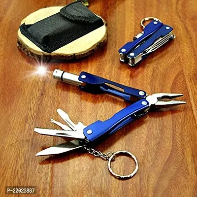 9 in 1 MultiFunctional Hand Piler Tool Traveling Tool Keychain, Micro Pliers Multi function Multi Utility Plier with Built in LED Flash Light-thumb4