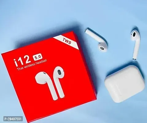 I12 Airport -Bluetooth Wireless Earbuds Bluetooth Headset (White, True Wireless)