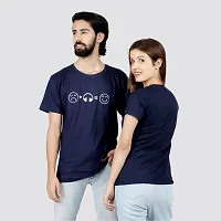 Trendy Couple T-shirt With Cute Stickers-thumb2