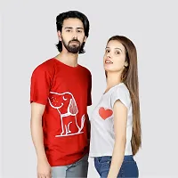 Trendy Couple T-shirt With Cute Stickers-thumb1