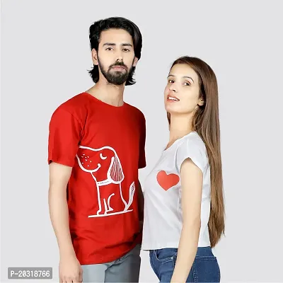 Trendy Couple T-shirt With Cute Stickers-thumb2