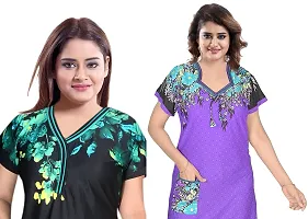 PURSA ? Attractive Women Nighty and Night Gown (Free Size, Multicolor 1-8)-thumb4
