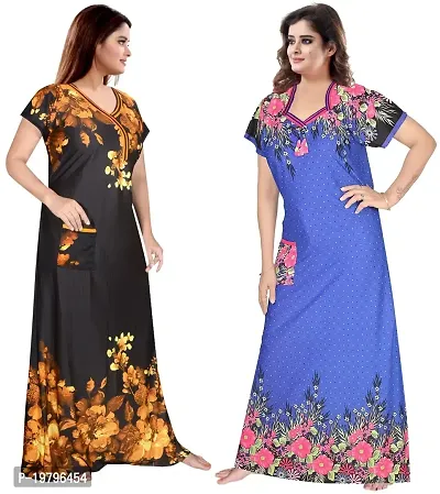PURSA ? Attractive Women Nighty and Night Gown (Free Size, Multicolor 3-9)-thumb3
