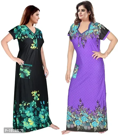 PURSA ? Attractive Women Nighty and Night Gown (Free Size, Multicolor 1-8)-thumb3