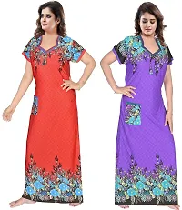 PURSA ? Attractive Women Nighty and Night Gown (Free Size, Multicolor 7-8)-thumb1