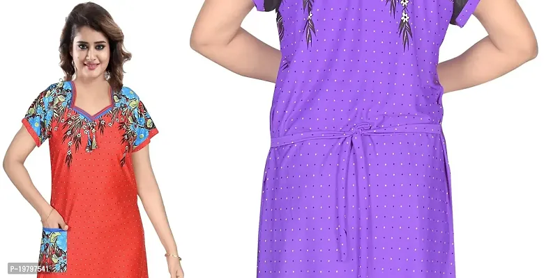 PURSA ? Attractive Women Nighty and Night Gown (Free Size, Multicolor 7-8)-thumb5