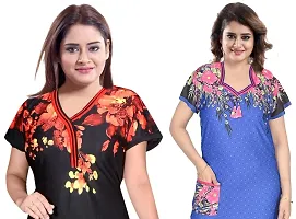 PURSA ? Attractive Women Nighty and Night Gown (Free Size, Multicolor 2-9)-thumb2