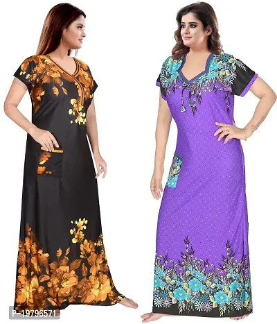 PURSA ? Attractive Women Nighty and Night Gown (Free Size, Multicolor 3-8)-thumb5