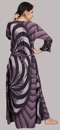 Stylish Satin Printed Nightwear For Women-thumb4