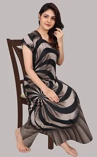 Stylish Satin Printed Nightwear For Women-thumb4