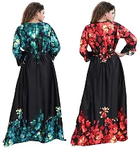 Pack Of 2 Women And Girls Beautiful Umbrella Type Bottom Nightdress Gown Nighty-thumb3