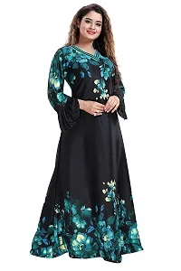 Casual Printed Maxi Nighty For Women-thumb3