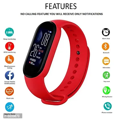 M5 Smart Band Fitness Tracker Watch with Heart Rate, Activity Tracker Body Functi-thumb0
