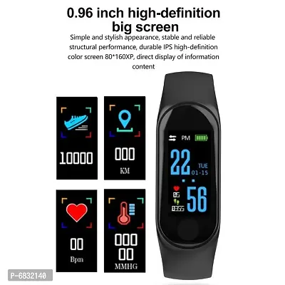Series M3 Smart Watch Fitness Tracking Heart Rate with Activity Tracker Like Steps Counter, Heart Rate Monitor Touchscreen(Black)-thumb3