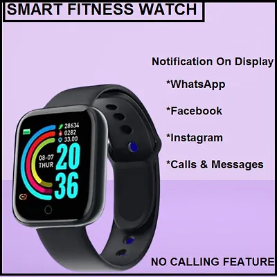 HUG PUPPY D20 Bluetooth Wireless Smart Fitness Watch for Boys,Men,Kids,Women Sports Watch Heart Rate, and BP Monitor, Calories Counter