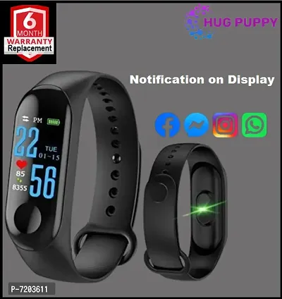 HUG PUPPY M3 Fitness Band, 1.1-inch Color Display, Activity Tracker, Menrsquo;s and Womenrsquo;s Health Tracking Sports Activity Trackers-thumb0
