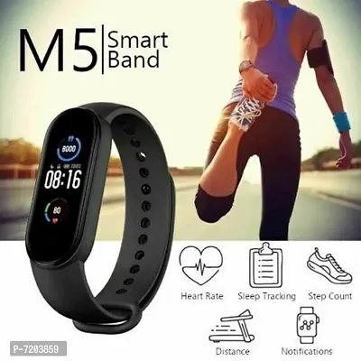 HUG PUPPY M5 Smart Band Bluetooth Call Alert Pedometer ,Fitness Band, 1.1-inch LED Color Display Personal Activity Intelligence-thumb0