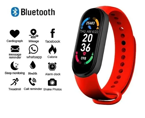HUG PUPPY M6 Wireless Smart Fitness Watch for Boys,Men,Kids,Women Sports Watch Heart Rate, and BP Monitor, Calories Counter Black