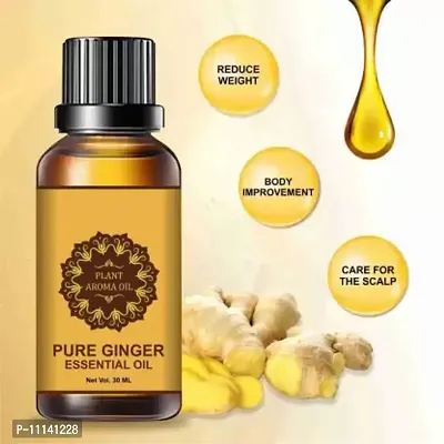 Tummy Ginger Massage Oil for a Belly Fat Drainage oil Reduce Fat Loss Oil- Men  Women  (30 ml)-thumb3