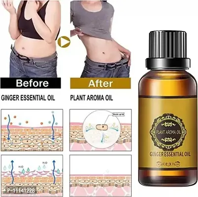 Tummy Ginger Massage Oil for a Belly Fat Drainage oil Reduce Fat Loss Oil- Men  Women  (30 ml)-thumb5