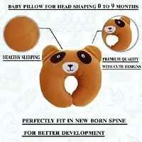 New Born Baby Soft Neck Supporting Pillow for Head Shaping Baby (0-18 Month) Beige-thumb1
