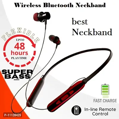 Neckband A5 Wireless Bluetooth Ear Built in Mic Super Sound Deep Bass Active Noise Cancellation Head for All Android Smart iOS Devices-thumb0