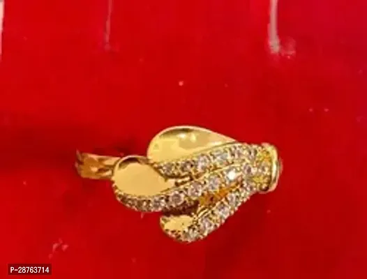 Reliable Golden Brass American Diamond Rings For Women