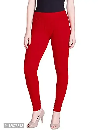 ProKiddy EMBIAR Regular Fit Full Length Girls Cotton Two-Way Leggings Red - L-thumb0