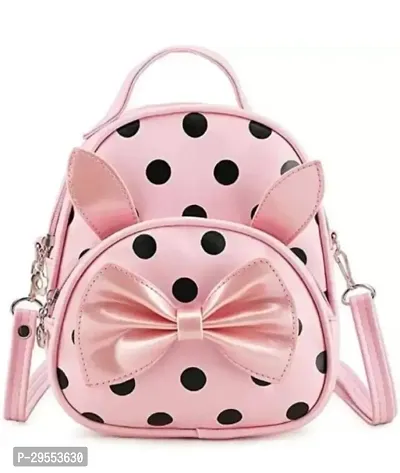 Micky Mouse Backpack - Dotted Pink-thumb0