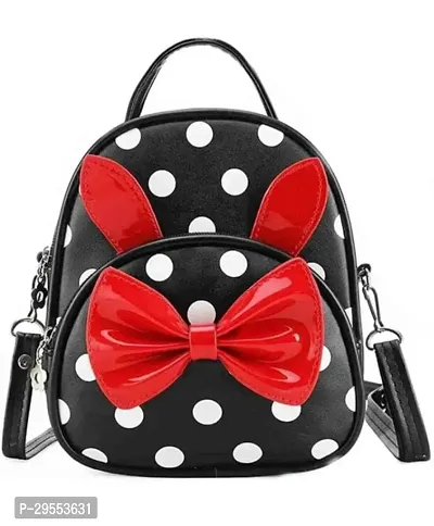 Micky Mouse Backpack- Dotted Black-thumb0