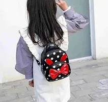 Micky Mouse Backpack- Dotted Black-thumb1