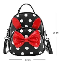 Micky Mouse Backpack- Dotted Black-thumb3