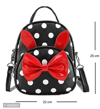 Micky Mouse Backpack- Dotted Black-thumb4