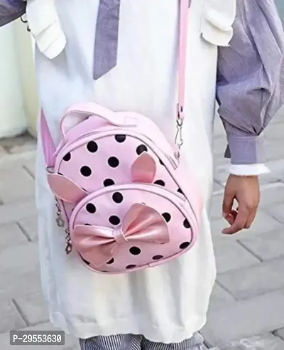 Micky Mouse Backpack - Dotted Pink-thumb2