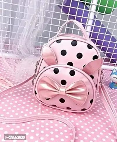 Micky Mouse Backpack - Dotted Pink-thumb3